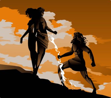Sempozyum Plato Efsanesi Zeus Ray tarafından ikiye bölünmüş çift cinsiyetli yaratıkla aşk hakkında
