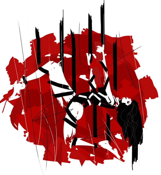 Bondage Shibari Attaché Jusqu Sensuel Femme — Image vectorielle