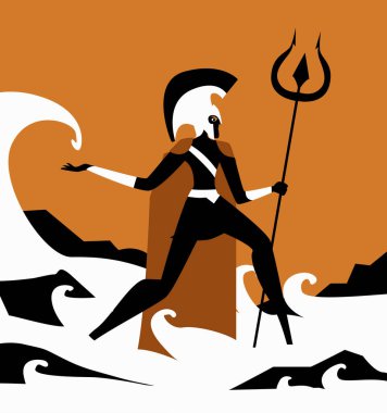 pozeidon Yunan mitoloji tanrısı denizde