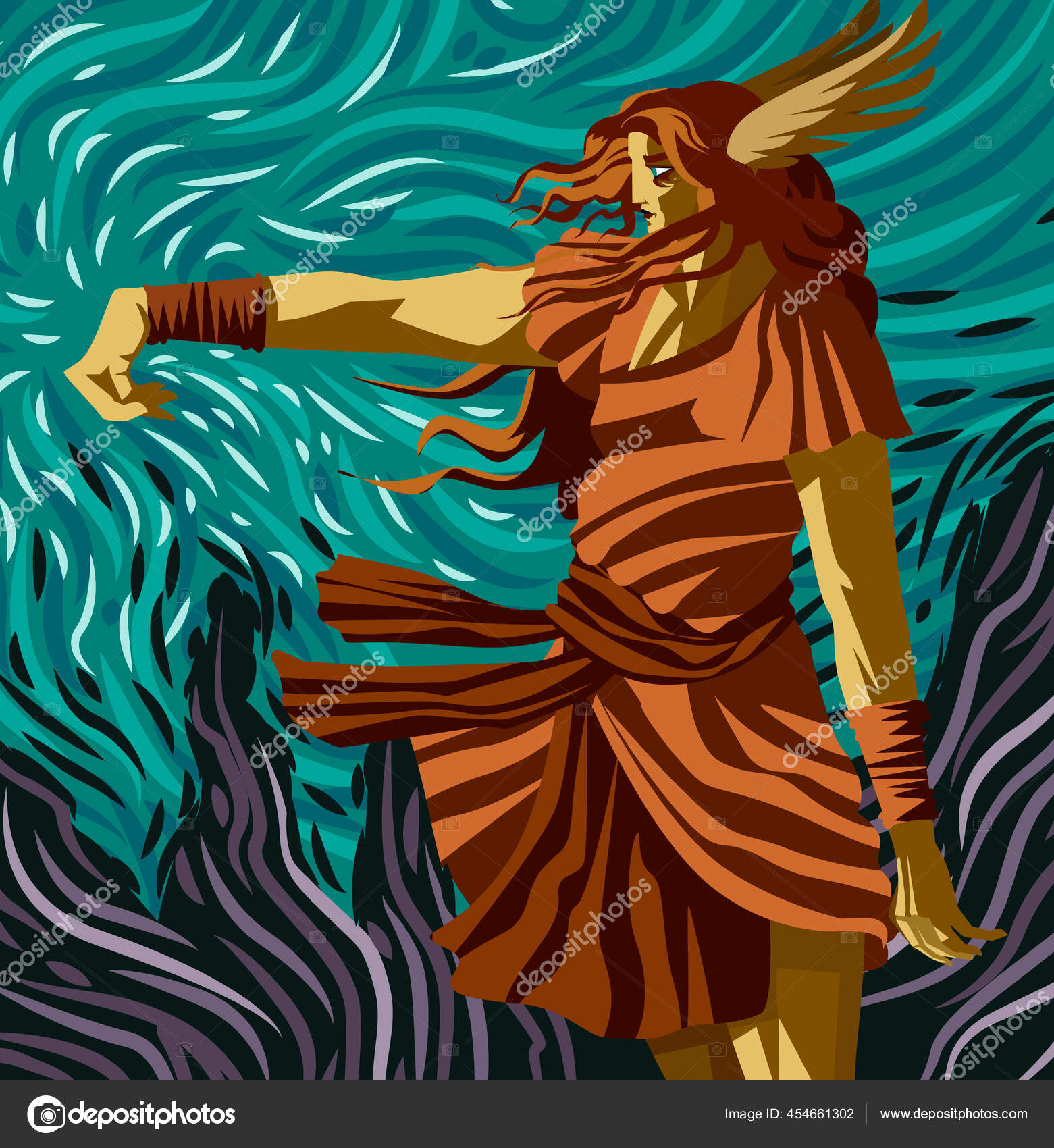 Greek Mythology Hypnos Morpheus God Dream Stock Vector Image by