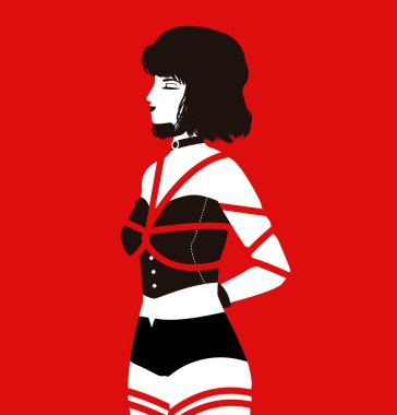 Minimalist bdsm Shibari kölelik fetişi kadın