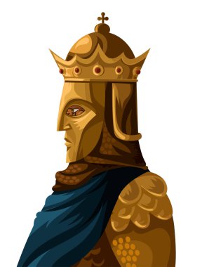 portrait of king baldwin the leper king of jerusalem with golden mask