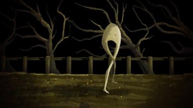 Fresno gece sürüngeni karanlık ormanda koşuyor.