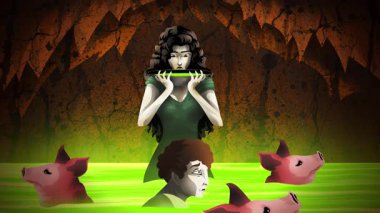 Bir adamı sihirli bir iksirle domuza dönüştürmek.