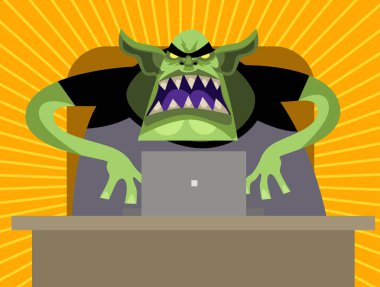 İnternet kullanan yeşil troll