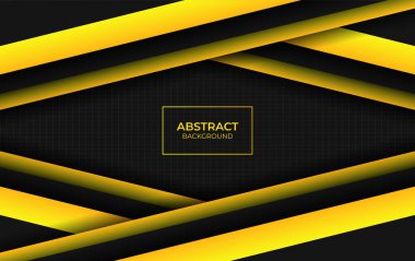 Modern soyut sarı ve siyah arkaplan biçimi