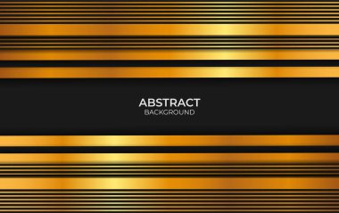 Lüks Siyah ve Altın Biçimli