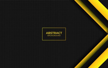 Soyut Sarı ve Siyah Biçim Tasarımı