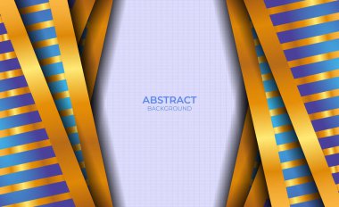 Soyut Mavi ve Altın Biçimli Tasarım