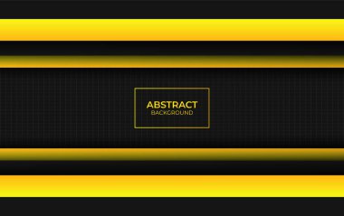 Soyut sarı ve siyah tasarım biçimi