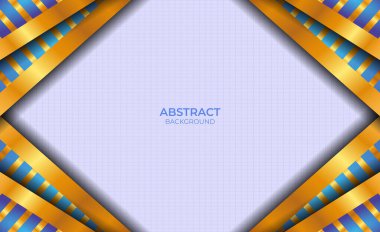 Soyut Lüks Tasarım Biçimi Mavi ve Altın