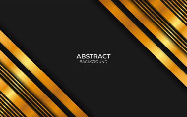 Soyut Lüks Siyah ve Altın Tarzı