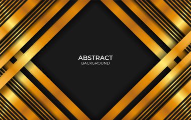 Soyut Lüks Siyah ve Altın Tarz Tasarımı