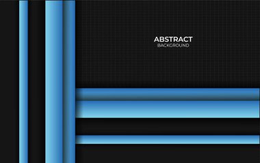 Soyut mavi ve siyah tasarım biçimi