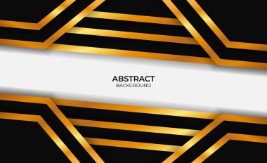 Soyut Altın ve Siyah Tasarım Biçimi