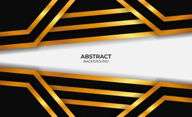 Soyut Lüks Altın ve Siyah Arkaplan Biçimi