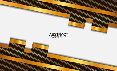 Soyut Tasarım Siyah ve Altın