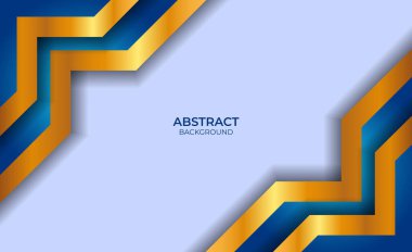 Soyut Arkaplan Mavi ve Altın Biçimli