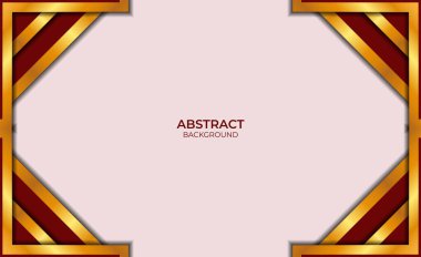 Lüks Stil Kırmızı ve Altın Tasarım