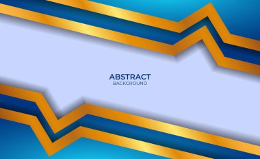 Lüks Mavi ve Altın Soyut