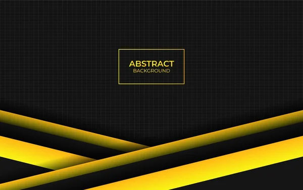 Moderne Abstracte Gele Zwarte Achtergrond — Stockvector