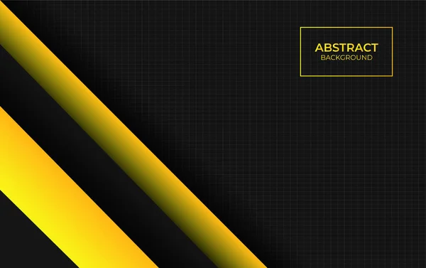 Design Abstrato Amarelo Preto Estilo Fundo — Vetor de Stock