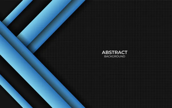 Design Abstrato Fundo Azul Preto — Vetor de Stock