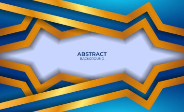 Soyut Lüks Mavi ve Altın Tasarım