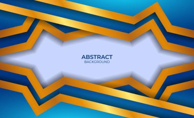 Soyut Lüks Mavi ve Altın Arkaplan