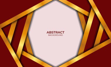 Soyut Tasarım Kırmızı ve Altın Arkaplan