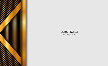 Soyut Lüks Tasarım Altın ve Siyah