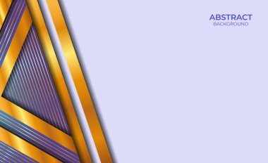 Soyut Biçim Mavi ve Altın Tasarım