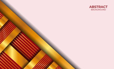 Soyut Lüks Tasarım Biçimi Kırmızı ve Altın