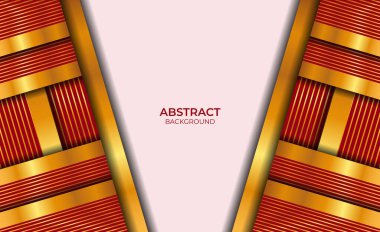 Arkaplan Kırmızı ve Altın Biçimli