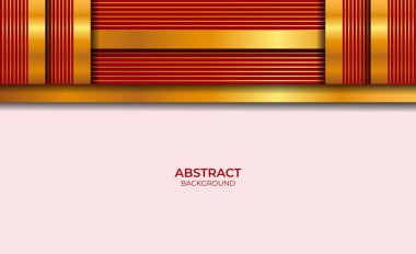 Soyut Tasarım Kırmızı ve Altın Tarzı