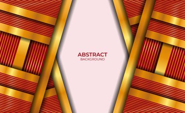 Soyut Lüks Kırmızı ve Altın Tasarım