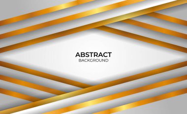 Geometrik altın ve gri soyut biçim tasarla