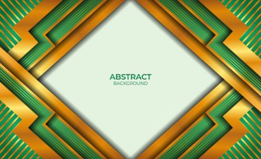Arkaplan Tasarımı Altın ve Yeşil Biçim Özeti