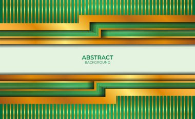 Soyut Tasarım Altın ve Yeşil