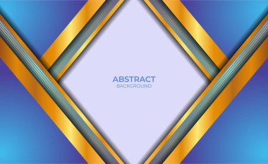 Soyut Mavi ve Altın Tasarım