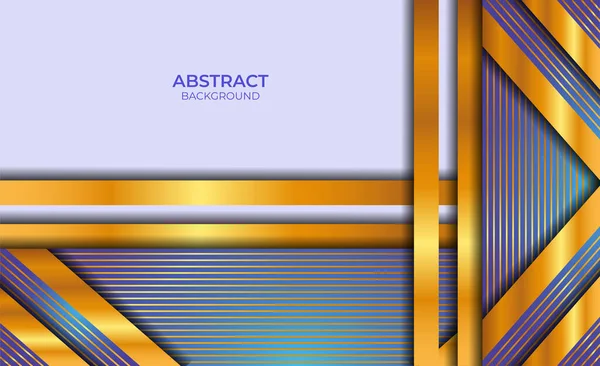 Diseño Abstracto Estilo Azul Dorado — Vector de stock