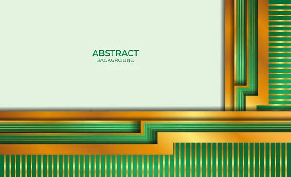 Diseño Abstracto Oro Verde — Vector de stock