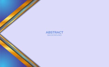 Soyut Biçim Mavi ve Altın Tasarım