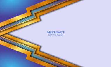 Soyut Altın ve Mavi Tasarım Biçimi