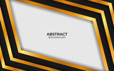 Özgeçmiş Soyut Lüks Siyah ve Altın