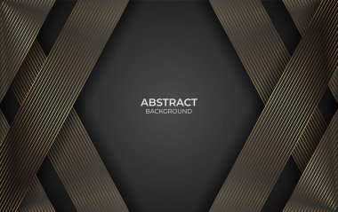 Altın çizgi soyut stili tasarla