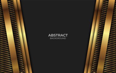 Soyut Tasarım Lüks Siyah ve Altın Tarzı