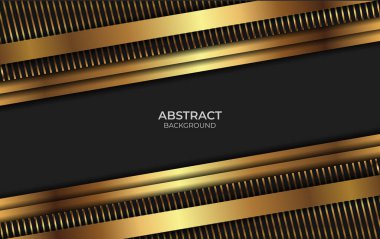 Soyut Lüks Tasarım Siyah ve Altın