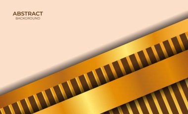 Özgeçmiş Soyut Biçim Kahverengi ve Altın