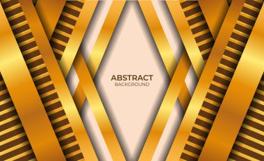 Soyut Stil Kahverengi ve Altın Tasarım